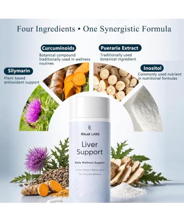 Ritual Labs Liver Support - Plant-Based Wellness Support for Daily Balance - Gentle Botanical Formula for Everyday Use Clean Lifestyle Blend - Simple & Minimal Ingredients - 60 Count 1 - Buy Online on GoSupps.com