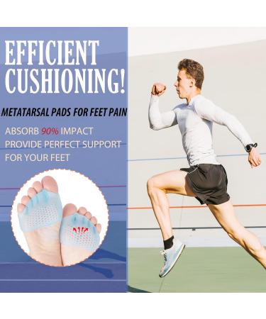 Toe Separators (3 Pairs) - Blue Soft Metatarsal Pads for Overlapping Toes Hammer Toe Bunions & Pain Relief - Buy Online on GoSupps.com