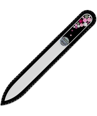 Mont Bleu Crystal Nail File with Swarovski Elements Hand Made Czech Tempered Glass Lifetime Guaranty in Suede Sleeve (Pink) - Buy Online on GoSupps.com