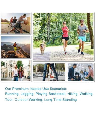 VSUDO Shock Absorption Sports Shoe Insoles - High Elastic Comfort Insoles for Men or Women - M 6.5-10 / W 7.5-11 - Buy Online on GoSupps.com