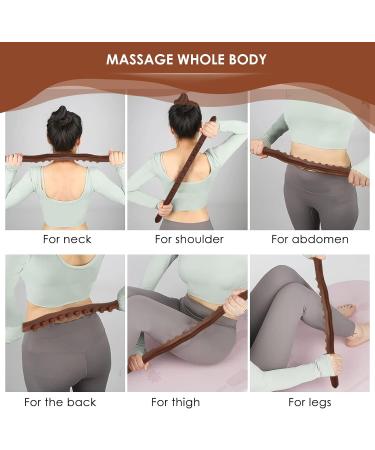 Health Acupuncture Massage Tab - Relaxing Muscle-Friendly Massage Stick for Foot Hand Back Belly Shoulder | Wooden Scraper & Roller for Optimal Relaxation - Buy Online on GoSupps.com