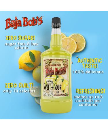 Baja Bob's Sugar Free Sweet and Sour Mix - 1.75 Liter - Cocktail Mix 59.2 Fl Oz - Buy Online on GoSupps.com