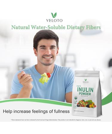 VELOTO Organic Inulin Powder Prebiotic Fiber Supplement for Smoothies & Drinks 2.2 lb Flavorless Water Soluble Vegan & Non-GMO - Buy Online on GoSupps.com