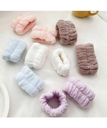 amangul 1Piece Wash Towel Wrist Wristbands Terry Scrunchies Plush Makeup Supply Terry Wristband Absorbent Wash Towel(Light Blue) - Buy Online on GoSupps.com