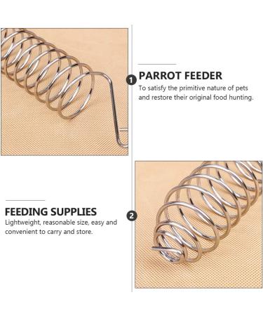 Stainless Steel Parrot Foraging Toy - Hanging Food Basket for Birds - Balacoo Parrot Food Holder for Fruits, Millet & Seeds - Buy Online on GoSupps.com