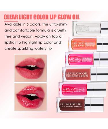 3PCS Lip Oil Set Hydrating Lip Glow Oil Lip Plumper Gloss Tinted Lip Oils Transparent Long Lasting Non-sticky Lip Gloss Plumping Lip Gloss Lip Care Kit (Clear & Raspberry & Mahogany) 3PCS Clear & Raspberry & Mahogany - Buy Online on GoSupps.com