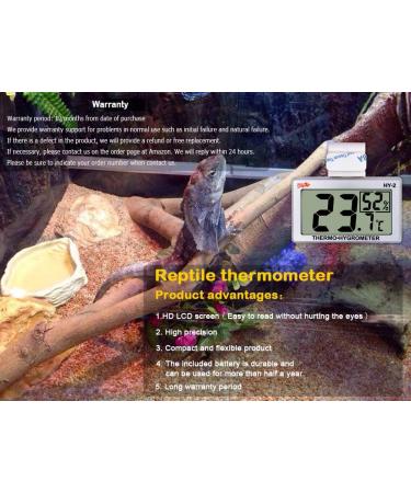 LXSZRPH Reptile Hygrometer and Thermometer High LCD Display Digital Reptile Tank Hygrometer Thermometer with Hook and Loop Temperature Humidity Meter Gauge for Reptile Tanks Terrariums Vivariums (1 pack) - Buy Online on GoSupps.com