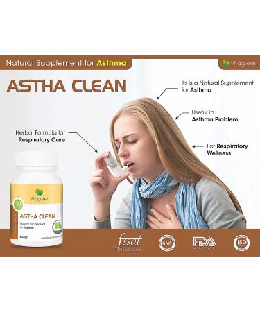 Astha Clean Capsules | 500mg Ayurvedic Respiratory Wellness Supplement - Buy Online on GoSupps.com