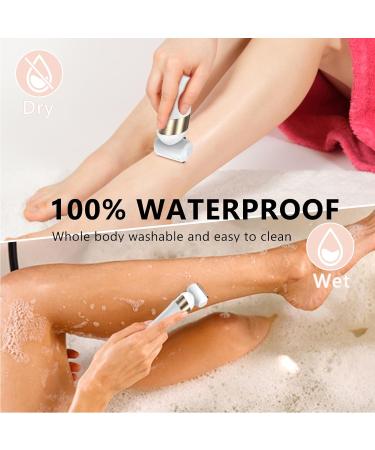 3-in-1 Bikini Trimmer & Shaver for Women - Cordless Electric Razor with LED Light for Pubic Hair Face Legs & Underarm - Wet/Dry Rechargeable Groomer - Buy Online on GoSupps.com