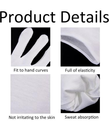 Cotton Gloves 12 Pairs White Cotton Gloves White Soft Cotton Gloves Checking Gloves for Overnight Moisturising Dry Hand Eczema Women and Men Bedtime Sleep Gloves - Buy Online on GoSupps.com