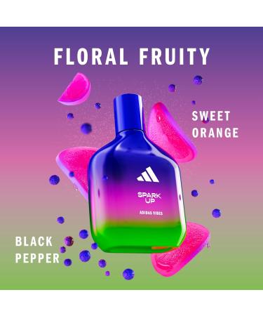 adidas Vibes Spark Up Eau de Parfum 1.6 fl oz (Pack of 1) Notes of Fruity Floral Orange and Black Pepper Unisex Fragrance Long Lasting Sporty Fragrance Travel Size Floral Fruity 1.6 Fl Oz (Pack of 1) - Buy Online on GoSupps.com