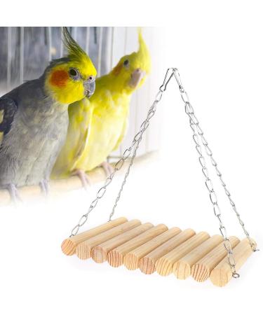 Swing Squirrels Swing Parrots-13 * 20cm Wooden Natural Stripe Round Log Parrots Hanging Swing for Chinchilla Squirrels - Buy Online on GoSupps.com