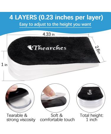 Adjustable Orthopedic Heel Lift Insoles - Gel Inserts for Leg Length Discrepancy Achilles Tendonitis & Heel Pain Relief - Buy Online on GoSupps.com