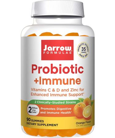 Jarrow Formulas Probiotic + Immune Orange Gummies - 60 Count for Gut & Immune Health - Buy Online on GoSupps.com