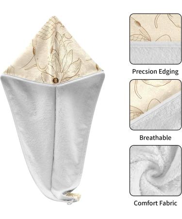 Fish Pattern Hair Towel 2 Pack | Super Absorbent Quick Dry Hair Turbans for Women & Girls - Buy Online on GoSupps.com