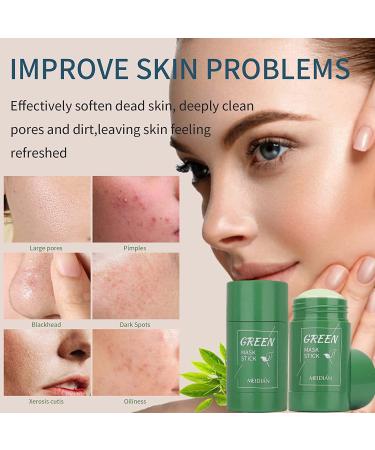 Green Tea Deep Cleanse Mask Stick - Blackhead Remover for Face - Oil Control & Skin Brightening - 2 Bottles - Buy Online on GoSupps.com