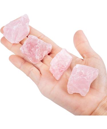 1lb Bulk Rose Quartz Rough Stones - Natural Raw Stones for Tumbling, Cabbing, Decoration - Wicca & Reiki Pink - Buy Online on GoSupps.com