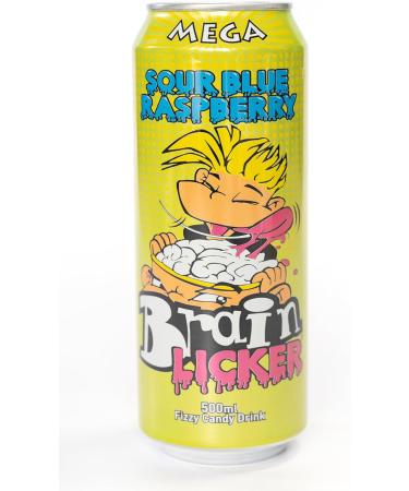 Mega Brain Licker Sour Blue Raspberry Candy Drink American Style Soda 12 Pack x 500ml - Buy Online on GoSupps.com