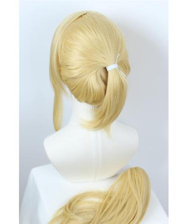 Linfairy Blonde Women's Wig - 50cm Ponytail Cosplay Costume Wig | International Shipping Available - Buy Online on GoSupps.com