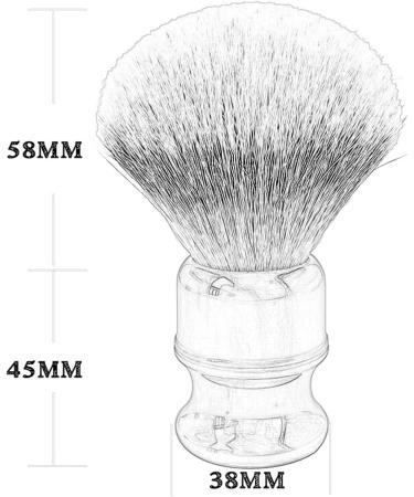 AnSafe Handmade Shaving Brush - High Quality Beard Foam Brush with Resin Handle for Compact Wet Shaving - Buy Online on GoSupps.com