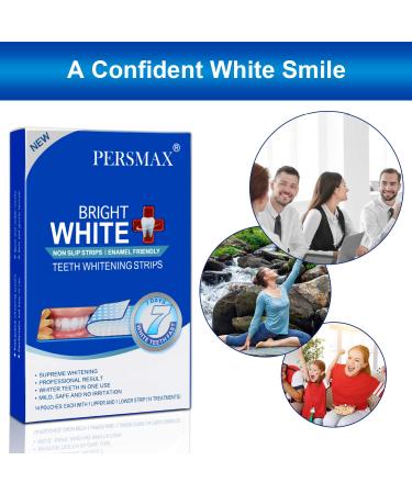 PERSMAX Non-Slip Dental Whitening Strips - Professional Effect, 14 Treatments (28 Strips) - Buy Online on GoSupps.com