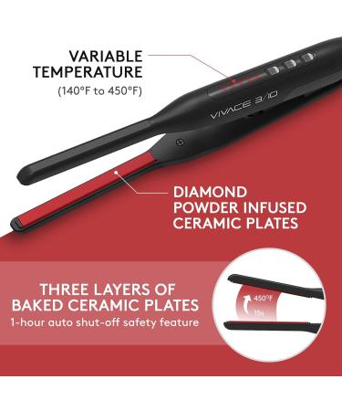 H2PRO Vivace Edge 3/10 Professional Flat Iron - Best International Shipping & Top Performance Styling Tool - Buy Online on GoSupps.com