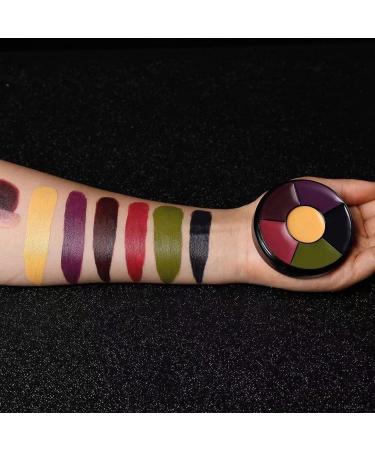 Mysense 6 Color Bruise Wheel Special Effects SFX Zombie Makeup Kit - Halloween Professional Non Toxic Face Body Paint Oil Set with Sponge - Buy Online on GoSupps.com