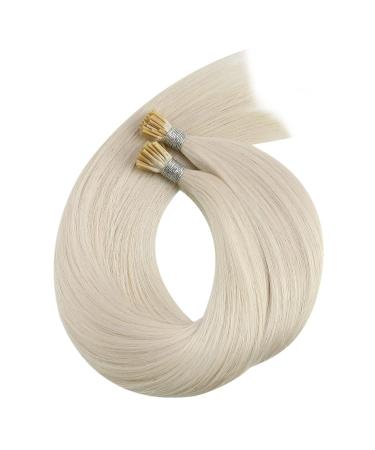 Moresoo 45 cm I Tip Real Hair Extensions - Platin Blond #60 Keratin Bonding Smooth 0.8g/Strand 40g Quality - Buy Online on GoSupps.com