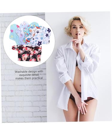 Hemoton 6Pcs Washable Bamboo Charcoal Cloth Menstrual Pads - Reusable Period Pads for Nursing Mothers - Buy Online on GoSupps.com