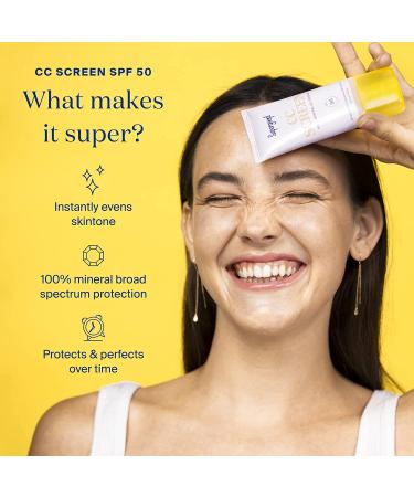 Supergoop! CC Screen SPF 50 PA++++ Tinted Mineral CC Cream with Broad Spectrum Sunscreen - 1.6 fl oz - Buy Online on GoSupps.com