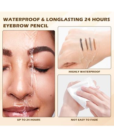 DAGEDA 2-in-1 Eyebrow Pen and Eyebrow Gel Magic Eyebrow Pencil with 4 Fork Tip Waterproof Microblading Eyebrow Pen Brow Gel Long-Lasting Natural Eye Brow Pen For Defining Brows 04 Black - Buy Online on GoSupps.com