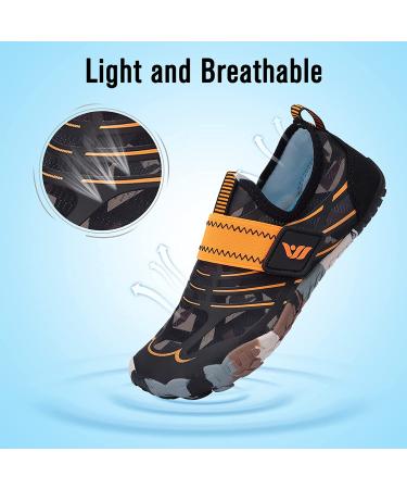 CIOR Kids Water Shoes | Aqua Athletic Sneakers for Boys & Girls | Lightweight Sport Shoes (Toddler/Little/Big Kid) - Size 10.5 Little Kid | Brown - Buy Online on GoSupps.com