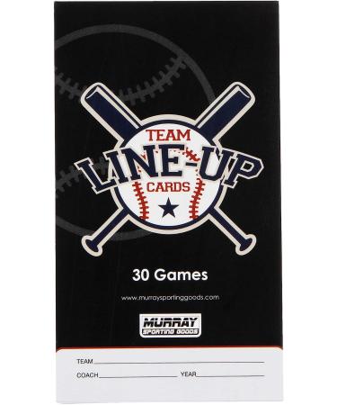 Murray Sporting Goods Baseball/Softball Lineup Cards - Set of 30 with 16 Player Roster Sheets - 4-Part Carbon Copies - Buy Online on GoSupps.com