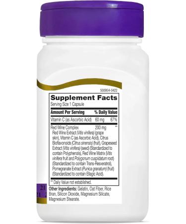 21st Century Resveratrol Red Wine Extract Capsules - 90 ct Pack of 3 - Buy Online on GoSupps.com