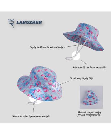 LANGZHEN Baby Girls Sun Protection Beach Hat with Chin Strap - Purple, 1-2 Years - Buy Online on GoSupps.com