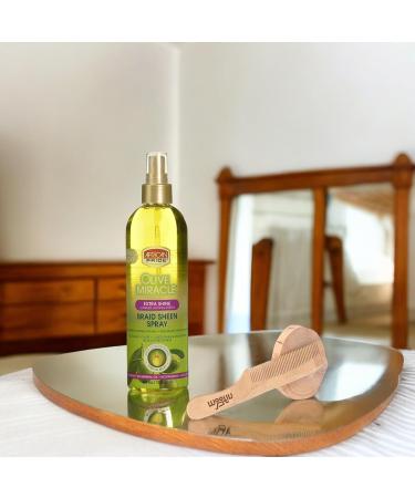 Braid Sheen Spray 13.1 oz - Hair Moisturizer & Conditioning with Coconut & Avocado Oils Lightweight Hold for Braids Twists & Locks Bundle Wooden Comb - Pack of 5 B003VR41JA - Buy Online on GoSupps.com