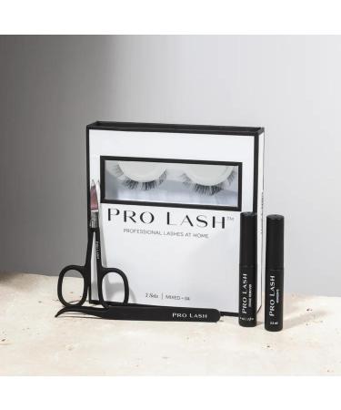 Pro Lash Starter Kit | DIY 10 Day Professional Lash Extension With 3 Sets of Lashes  Tweezers  Pro Lock Adhesive  and Remover (Volume)