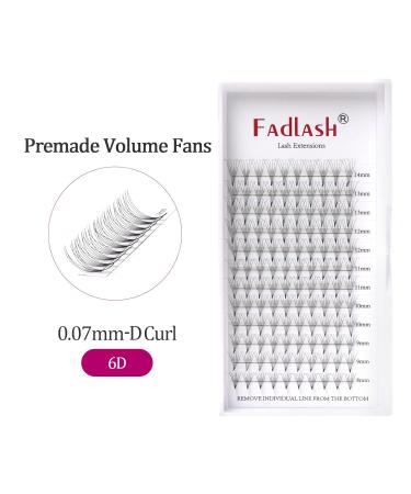 Buy D Curl 0.07mm Volume Eyelash Extensions | 6D Natural Long Luxe Clusters (8-14mm) - Professional Quality - Buy Online on GoSupps.com