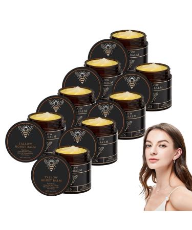 VKaoess Organic grass-fed beef tallow balm tallow moisturizing cream tallow and honey balm face and body moisturizer with grass-fed beef tallow and raw honey 60 g (8 boxes)