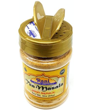 Rani Tea Masala Indian Spice Blend 3oz PET Jar - All Natural, Vegan, Gluten Friendly - Salt & Sugar Free, NON-GMO, No Colors - Indian Origin Tea Masala 3 Ounce - Buy Online on GoSupps.com