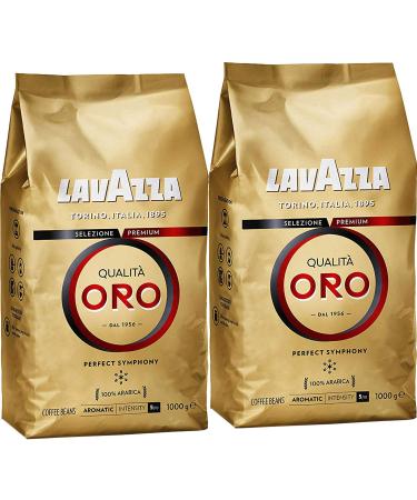 Lavazza Qualita Oro Coffee Beans 1Kg (Pack of 2)