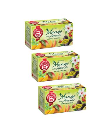 Pompadour Pompadour | Mix Mango Fruits and Avocado Oil | Apple Infusion Avocado Oil White Hibiscus - 3 x 20 Filters (150 Gr) | Herbal Tea