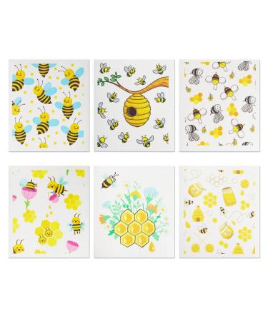 QYCX 6 Pieces Swedish Dish Cloth Colorful Swedish Dishcloth Reusable Cleaning Kitchen Sponge Cloth Super Absorbent Drying Fabric Cellulose Dishcloth Kitchen Wipes Mixed Fruit Swedish Kitchen Dishcloths Cleaning Cloths Dish Cloth Dish Towel Kitchen Rag for