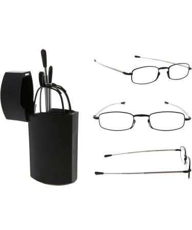 Eyekepper Folding Reading Glasses - Foldable Readers for Men & Women - +1.50 Strength - Black - Buy Online on GoSupps.com