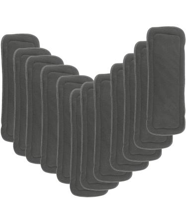 Happy Cherry Baby Diapers - Washable Reusable Bamboo Fabric Cloth Diaper Inserts Set of 12 - Soft Eco-Friendly Black - Buy Online on GoSupps.com
