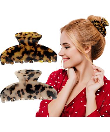 WY LIGHTING LEVEL 2 Pcs Hair Claw Clips for Women Girls - dark leopard + light leopard - Buy Online on GoSupps.com