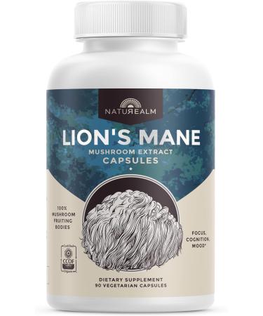 Naturealm Sacred 7 Organic Mushroom Extract Capsules & Lions Mane Mushroom Supplement Bundle - Organic Support for Focus Memory and Cognitive Function - 180 Vegetarian Capsules - Buy Online on GoSupps.com