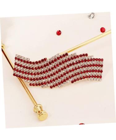 FRCOLOR rhinestone hairpin Red Bride hair clips Metal hair clips for women Rhinestone hair clips Hair barrettes for women hair claw clips for women Miss Accessories rhinestones dense - Buy Online on GoSupps.com
