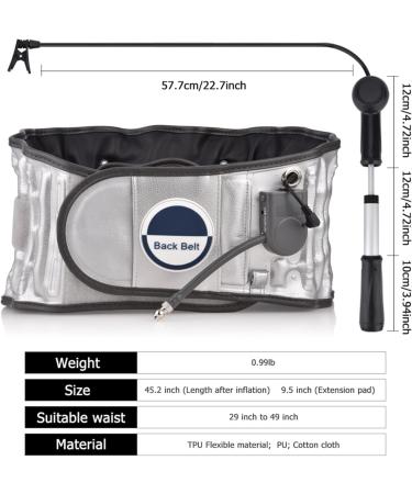 Decompression Back Belt - Portable Lumbar Traction Device for Lower Back Support & Pain Relief | Fits All Sizes - Buy Online on GoSupps.com