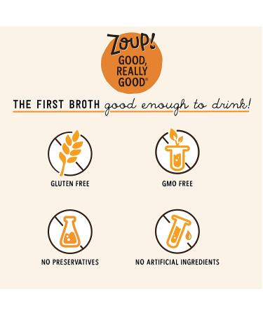 Zoup! Beef Bone Broth 32 oz (Pack of 6) - Keto-Friendly, Gluten Free, Fat Free, Non-GMO Clear Broth for Stock, Bouillon, Soups, Gravy - Buy Online on GoSupps.com